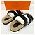 Hermès Sandali Cipres in shearling neri Arancione - vista 6
