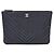 Chanel Clutch in Pelle Nera con Borchie e Chevron Nero - vista 2
