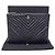Chanel Clutch in Pelle Nera con Borchie e Chevron Nero - vista 3