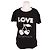 Zadig & Voltaire Kurzärmeliges Damen-T-Shirt mit Cherry LOVE Stickerei Schwarz