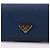 Prada Portafoglio lungo in Saffiano blu con logo triangle - vista 3