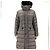 Moncler Hermine Damen Lang Daunenjacke Braun - Ansicht 2