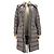 Moncler Hermine Damen Lang Daunenjacke Braun - Ansicht 3