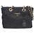Prada Borsa Tote e Borsa a Spalla in Nylon con Logo Triangle e Catena in Metallo Dorato Nero - vista 9