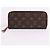 Louis Vuitton Portafoglio lungo con zip Clemence Burgundy Rosso - vista 2