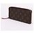 Louis Vuitton Portafoglio lungo con zip Clemence Burgundy Rosso - vista 3