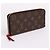Louis Vuitton Portafoglio lungo con zip Clemence Burgundy Rosso - vista 4