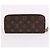 Louis Vuitton Portafoglio lungo con zip Clemence Burgundy Rosso - vista 5