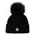 Moncler Kaschmir-Beanie mit Fuchsfell-Bommel Mehrfarben