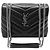 Saint Laurent Borsa a tracolla Monogram Loulou Small in nero con finiture argentate