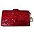 Dior Cartera de tarjetas acordeón en charol rojo Roja - vista 4