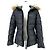 Giacca corta in piumino Moncler Angres Belt Fur Nero - vista 2