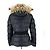 Giacca corta in piumino Moncler Angres Belt Fur Nero - vista 5