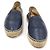 Chanel Espadrilles Slip-On aus dunkelblauem Lammleder für Damen