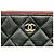 Chanel Clutch Black Caviar Classic Large CC Logo Argentato Nero - vista 5