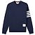 Thom Browne Engineered Stripe Crew Sweat Blue