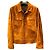 Tom Ford Giacca Trucker in Camoscio e Cashmere Arancione