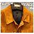 Tom Ford Giacca Trucker in Camoscio e Cashmere Arancione - vista 7