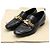 Louis Vuitton Mocassim flat LV Gold Upper Case preto - vista 2