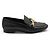 Louis Vuitton Mocassim flat LV Gold Upper Case preto - vista 4