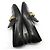 Louis Vuitton Mocassim flat LV Gold Upper Case preto - vista 8