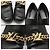 Louis Vuitton Mocassim flat LV Gold Upper Case preto - vista 9