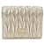 Cartera Corta Matelassé Miu Miu Oro AFPP Blanco