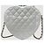 Chanel Borsa Heart Large in agnello bianco - vista 9