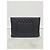 Chanel Clutch Classic Large in Caviar Nero Argentato con Chip Interno - vista 5