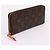 Louis Vuitton Cartera Larga para Mujer Monogram Clemence Zipper Negro - vista 3