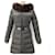 Prada Women's Belted Long Down Jacket Brown  - view 2