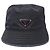Prada Black Denim Recycled Nylon Reversible Triangle Logo Bucket Hat Blue