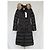 Moncler Chloé Damen Daunenlangmantel mit Fuchsfell Schwarz - Ansicht 6