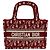 Dior Mini borsa tote Oblique Book Tote Rosso