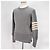 Thom Browne Diagonale Armbinde Milano Stitch Strick Grau Braun - Ansicht 2