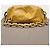 Bottega Veneta Sac bandoulière Dumpling en cuir caramel avec chaîne dorée Marron - vue 7