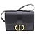 Dior Bolsa de ombro e transversal com aba em couro de bezerro Montaine Preto