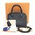 Louis Vuitton Borsa Tote e a tracolla Alma BB in Monogram Empreinte Nero - vista 12