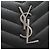 Saint Laurent Cartera Compacta Matelassé Monogram Negra Plateada Negro - vista 11