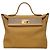 Hermès Borsa Kelly in Alligator Togo Swift Oro Caramello Marrone