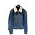 Tom Ford Giacca di denim blu con shearling Multicolore