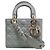 Dior Borsa Lady Small in agnello cannage grigio antracite Marrone