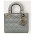 Dior Borsa Lady Small in agnello cannage grigio antracite Marrone - vista 2