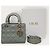 Dior Borsa Lady Small in agnello cannage grigio antracite Marrone - vista 8