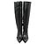 Prada Schwarze Cervone Lackleder-Stiefel