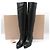 Prada Schwarze Cervone Lackleder-Stiefel - Ansicht 2
