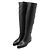 Prada Schwarze Cervone Lackleder-Stiefel - Ansicht 3
