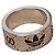 Gucci Anello largo in argento sterling con incisione del logo Adidas Trefoil Multicolore
