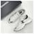 Chanel CC Logo Sneakers Suede White Silvery - view 2