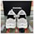 Chanel CC Logo Sneakers Suede White Silvery - view 6